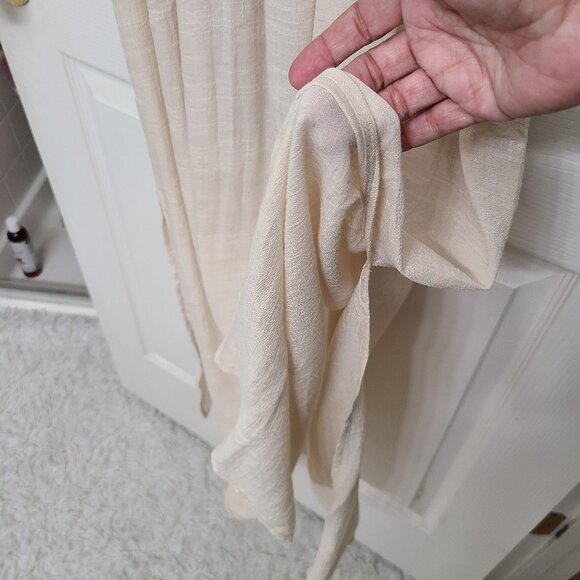 Cloth and People Maxi Cream classic latice top side slits S - Picture 5 of 5